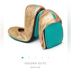 Tieks Golden Glitz Leather Flats